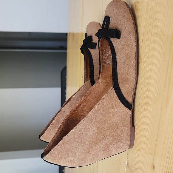 Jeffrey Campbell Wedge Pump LadyLike Havana Size 7 Nude Leather Suede - Picture 6 of 17